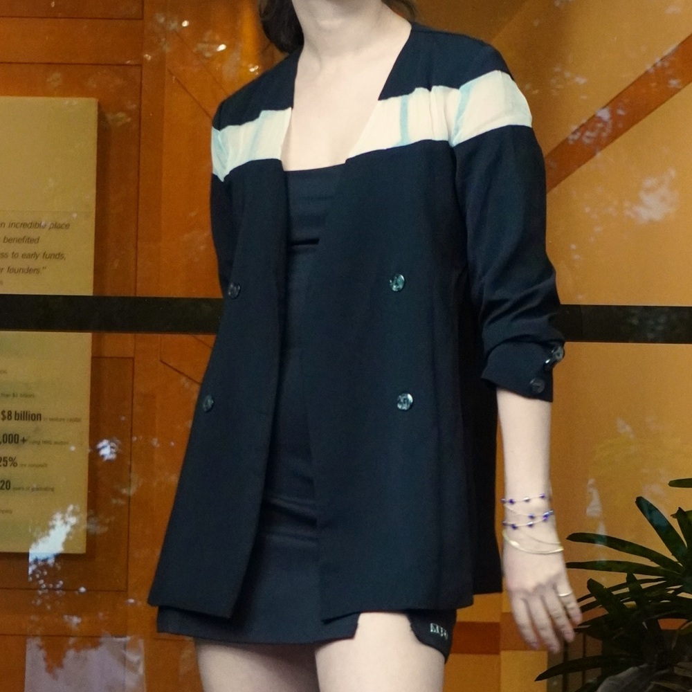 Black and white blazer, size S